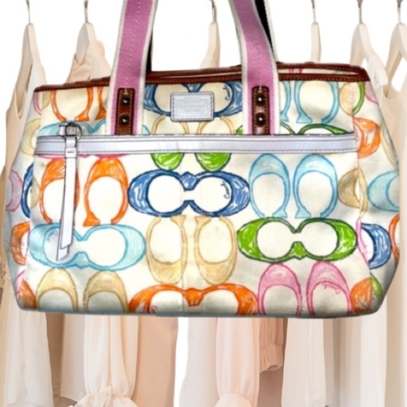 Coach Hampton Scribble Handbag, Vintage - Picture 2 of 16